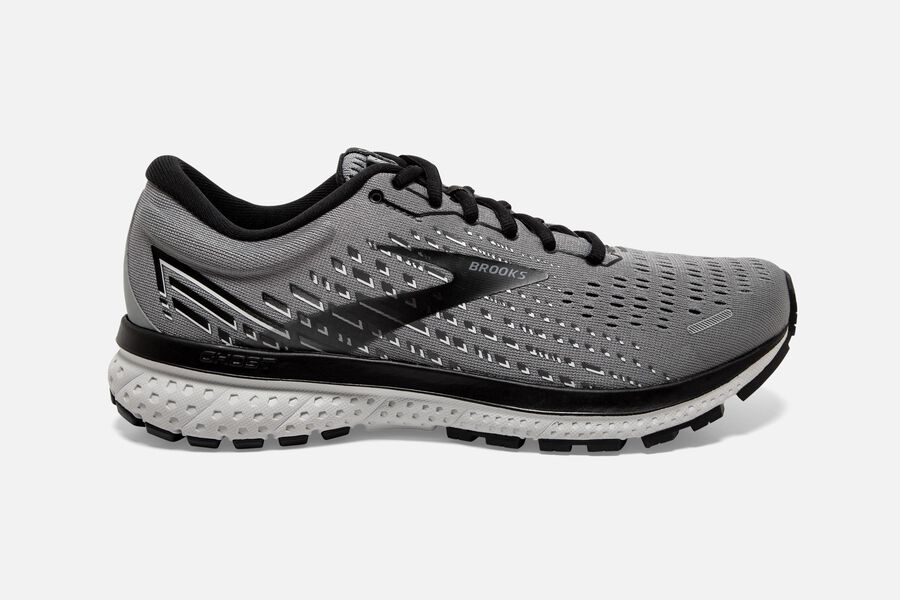 Brooks Ghost 13 Road Running Shoes Mens Grey/Black 479021-MPW